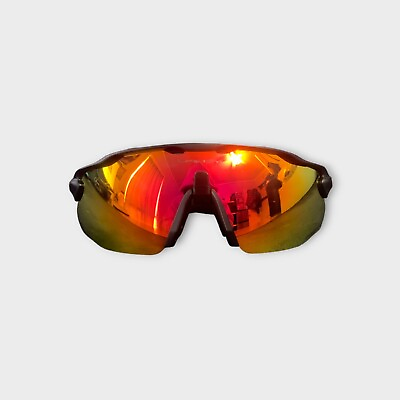#ad Oakley EV Radar Polished Men#x27;s Black W Prizm Red Sunglasses