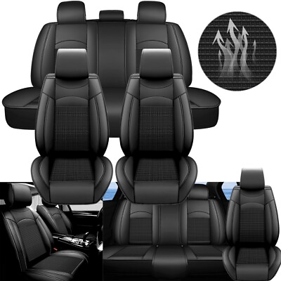 #ad For Hyundai Elantra Tucson Sonata Accent Car Seat Cover Full Set Leather Cushion