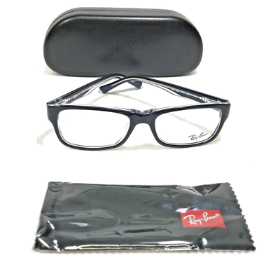 #ad Ray Ban Eyeglasses Frames RB5268 5739 Navy Blue Clear Rectangular 52 17 135
