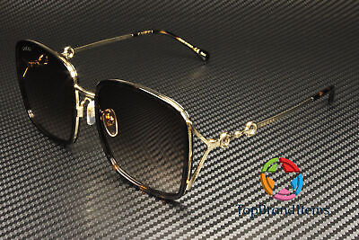 #ad GUCCI GG1016SK 003 Rectangular Havana Shiny Brown 58 mm Women#x27;s Sunglasses