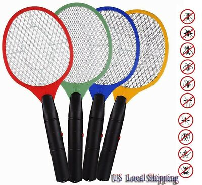 #ad New Electric Fly Insect Swatter Swat Bug Mosquito Wasp Zapper Killer Electronic