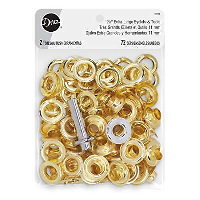 #ad Dritz Extra Tools Gold 72 Sets Eyelets X Large 7 16quot; Count