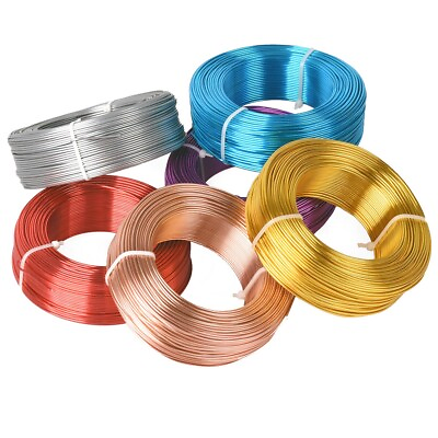 #ad Large Roll Colorful Soft Aluminum Metal Beadding Wire Tiger Tail Craft Wire Cord
