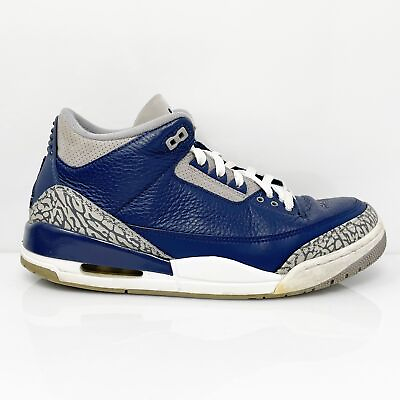 #ad Nike Mens Air Jordan 3 Retro CT8532 401 Blue Basketball Shoes Sneakers Size 10