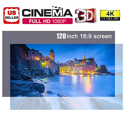 #ad 120 Inch Projector Simple Curtain 16:9 Anti Light Screen Frameless Screen R7P1