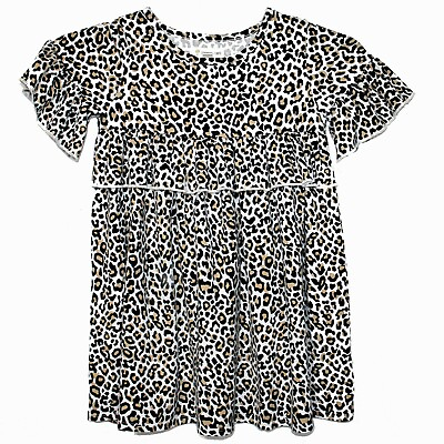 #ad Tucker amp; Tate Nordstrom Girls Leopard Print Dress Ruffle Sleeve Size 4