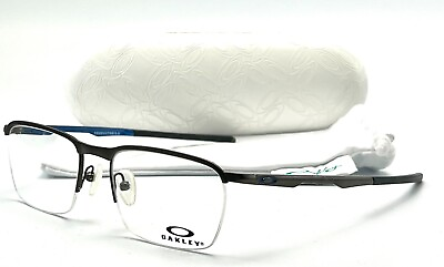 #ad NEW OAKLEY OX3187 0551 PEWTER COBALT AUTHENTIC EYEGLASSES 51 18 137 W CASE