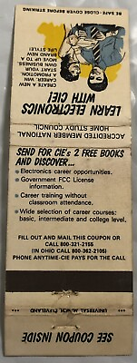 #ad Vintage 20 Strike Matchbook Cover Learn Electronics With CIE