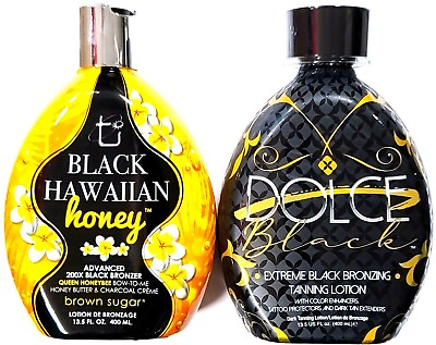 #ad Brown Sugar Black Hawaiian Honey 200x Tanning Lotion amp; DOLCE Black DHA Bronzer