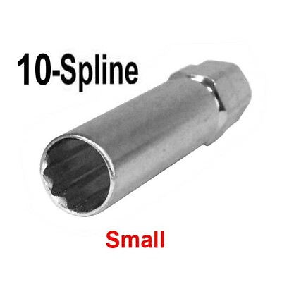 #ad 10 Spline Lug Nut Tool Key Adapter Socket Passenger w 3 4 amp; 13 16 Hex Drive