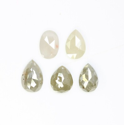 #ad Polished Pear And Oval Shape Grey 2.39 CT 5.70 MM Loose Diamond