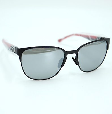 #ad Champion Sunglasses Square Gray Mirror Polarized Lens 55mm Black Red Metal 6064