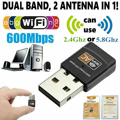 #ad AC600 Mbps Dual Band 2.4 5Ghz Wireless USB Mini WiFi Network Adapter 802.11