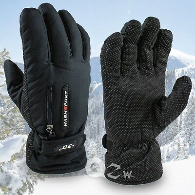 #ad Mens Winter Thermal Warm Waterproof Ski Snowboarding Driving Work Gloves Mitten