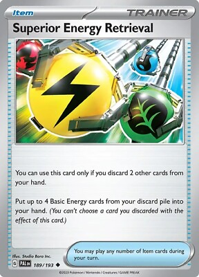 #ad Superior Energy Retrieval 189 193 Paldea Evolved Trainer Item Pokemon Card NM