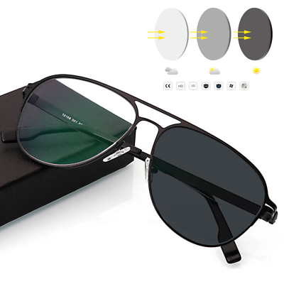 #ad Transition Photochromic Bifocal Reading Glasses Sunglasses Metal 1.0 3.0