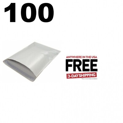 #ad 100 #1 White 6 x 9 Poly Mailers ** 1 3 DAY