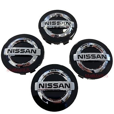 #ad Set of 4 Black Nissan Wheel Center Cap 54mm for Altima Maxima Murano Versa Leaf