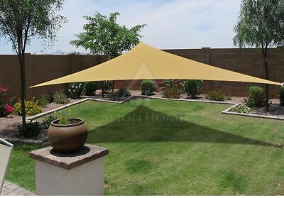 #ad Shade Sail 90% UV Block HDPE Permeable Mesh Stainless Steel Rings Alion Home©