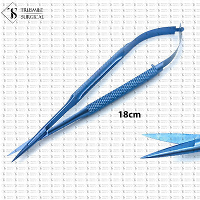 #ad New Titanium Ophthalmic Micro Cornea scissors Surgery Ophthalmic Instrument