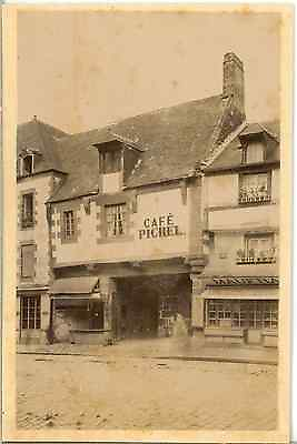 #ad France Dol de Bretagne Café Picrel Vintage albumen print. Tirage albuminé