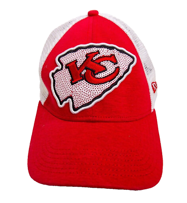 #ad NFL Kansas City Chiefs Women#x27;s New Era Jersey Shimmer Adjustable Hat