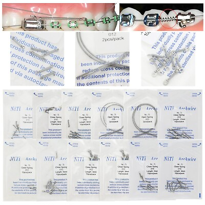 #ad Dental Orthodontic Niti Open Closed Coil Spring Arch Wire 010 012 6 9 12mm 180mm $599.99