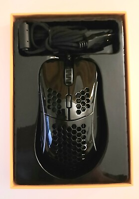 #ad Glorious Gaming Mouse Model D Glossy Black Lightweight Honeycomb 69g *TESTED*