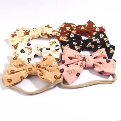 #ad 50Pcs 4.8quot; 12cm Baby Girls Headband Infant Hair Accessories Cloth Tie Bows $22.00