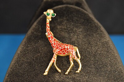 #ad Gorgeous cool RED GIRAFFE with Sunglasses BROOCH Fashion Jewelry USA SELLER