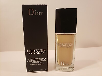 #ad Dior Forever Skin Glow 24 Hr Radiant Foundation BS SPF 15 #0W Warm 1 Fl Oz