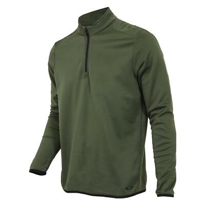 #ad Oakley Range Pullover Black Green X Small Men#x27;s Lightweight Fleece Sweatshirt XS