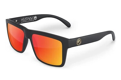 #ad Classic Square Sunglasses Matte Black Frame Orange Mirror Lens Z80 Protection