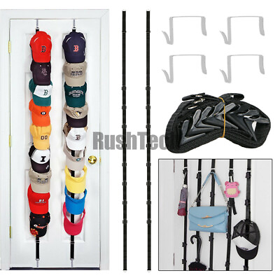 #ad Baseball Cap Hat Rack Wall Door Hanger Holder Storage Organizer 16 Hooks
