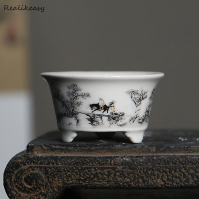 #ad Creative Mini Purple Clay Ceramic High Quality Bonsai Chinese Style Flowe