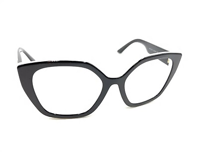 #ad #ad Prada SPR 24X F YC4 5S0 Black White Cat Eye Sunglasses Frames 54 18 140 Italy