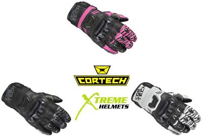 #ad Cortech Revo Sport ST Womens Gloves Short Cuff Leather Pre curved Fingers S XL