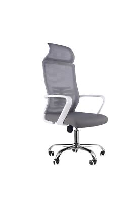 #ad Home Office White Chair Ergonomic Desk Chair Mesh Computer Chair Lumbar Support