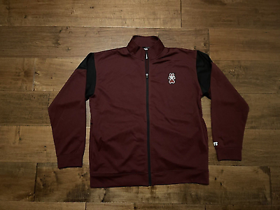 #ad SIU Carbondale Southern Illinois Salukis Russell Full Zip Track Jacket Men#x27;s XL