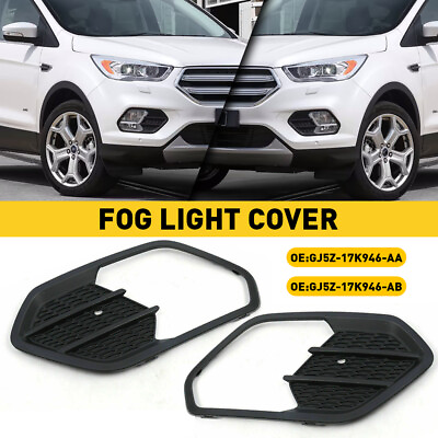 #ad 2x Fog Light Lamp Cover Bezel For Ford Escape 2017 2019 Driver amp; Passenger Side
