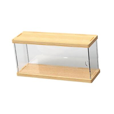 #ad Collectibles Toy Display Case Showcase Wood Base and Lid for Small Ornaments $29.51