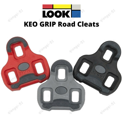 #ad NEW LOOK KEO Grip Pedal Cleats Black 0˚ Grey 4.5˚ Red 9˚ Float Road Bike Cleat