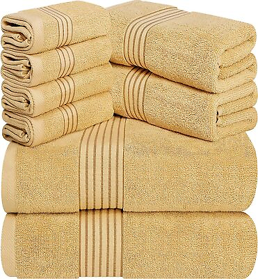 #ad Set 8 Piece 2 Bath Towels 2 Hand Towels 4 Washcloths Cotton Utopia Towels
