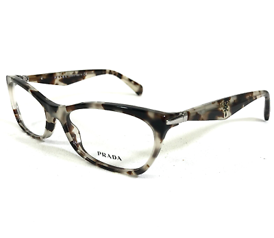 #ad Prada Eyeglasses Frames VPR 15P UAO 1O1 Gray Brown Tortoise Cat Eye 53 16 15