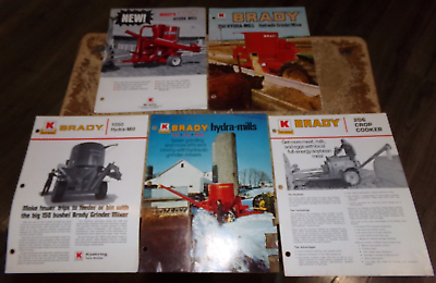 #ad 5 lot vintage brady grinder mixers brochures in good shape used