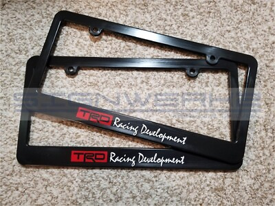 #ad TRD License Plate Frame Toyota Racing FRS A90 RCF RC 2 colors New Pair