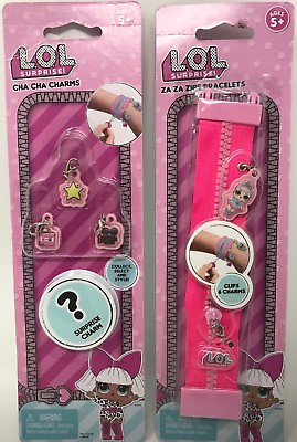 #ad LOL Surprise Za Za Zips Crystal Queen Bracelet and Pink Crystal Queen Charms
