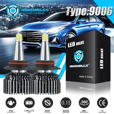 #ad 6 sides LED Headlight Kit 9006 HB4 HB4U 6000K 2800W 390000LM Fog Bulbs Pair HID