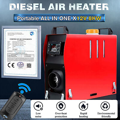 #ad 12V 8KW Air Diesel Night Heater Remote LCD Monitor For Car Truck Motor Boat*