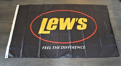 #ad Lews Banner Flag Fishing Rods Rod Reel Bait Shop Man Cave Marina Store Dock